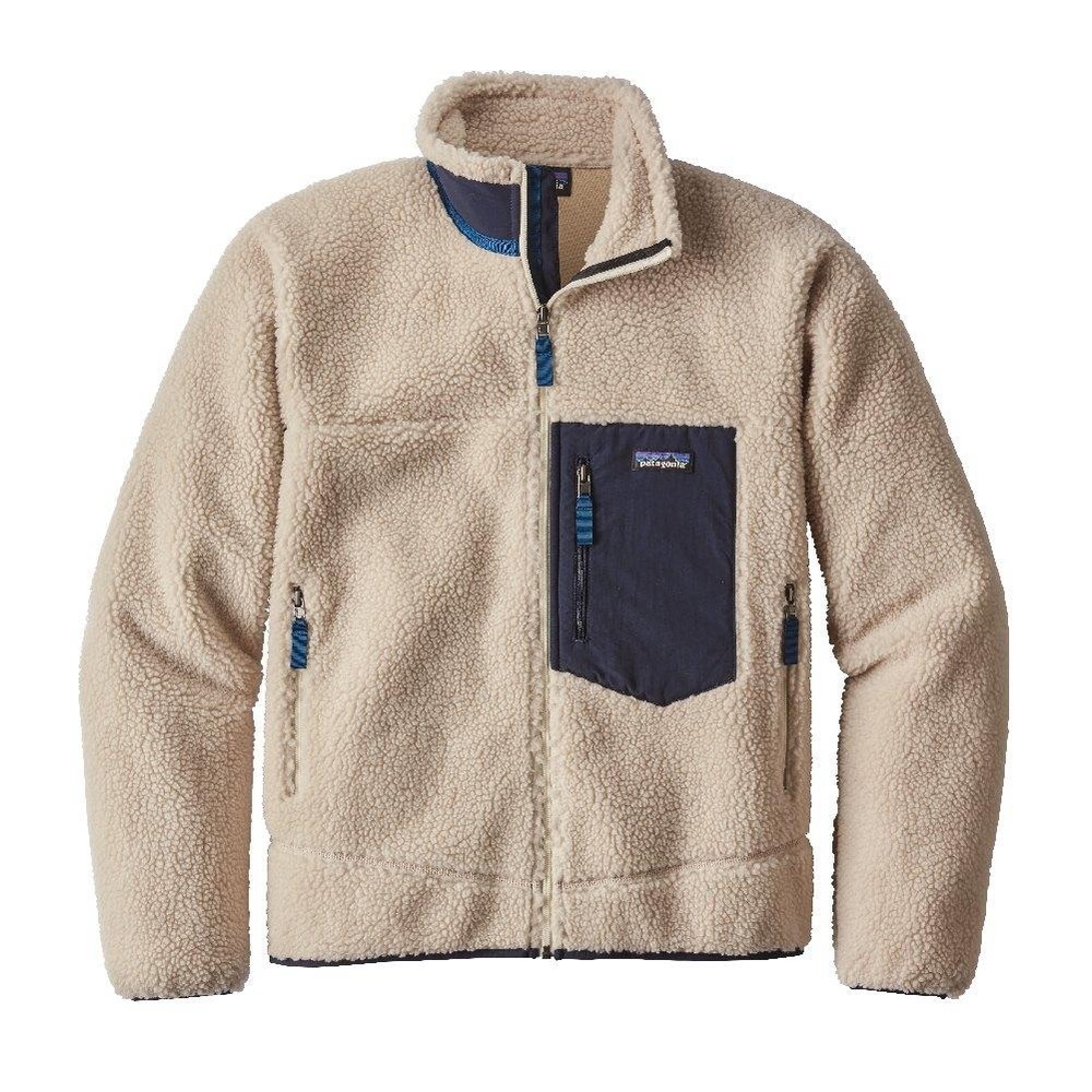 Patagonia Tan and Navy Fleece Jacket